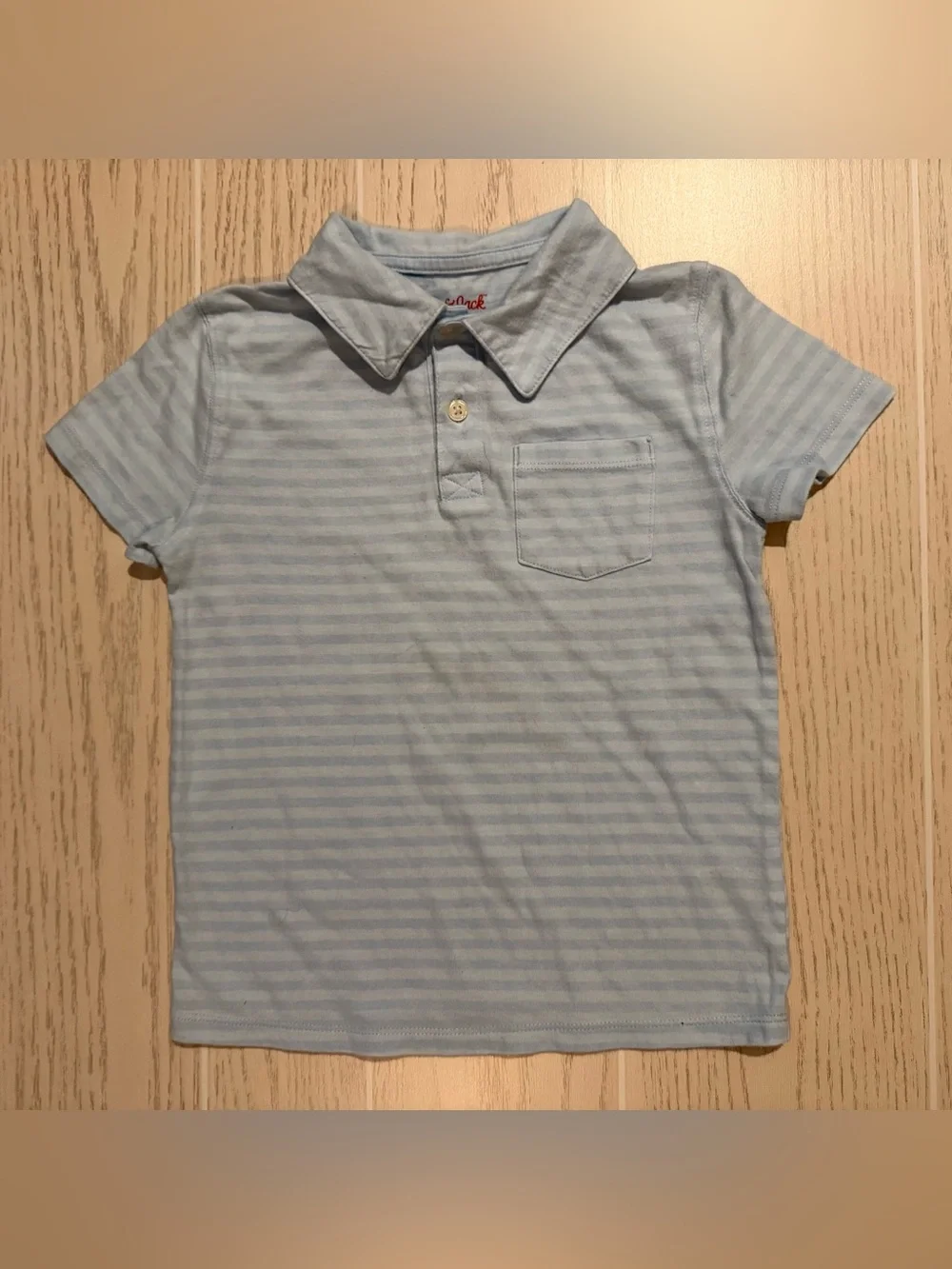 Cat & Jack Boys Polo Shirt Bundle XS 4/5 Blue Striped Preppy School 2pc